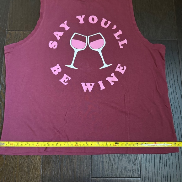 FIFTH SUN "Say You'll Be Wine" Crop Tank Top - Size M - Picture 5 of 8